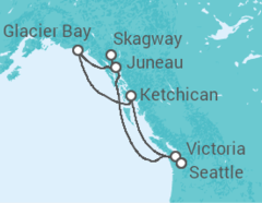 Itinerario del Crucero Alaska - Princess Cruises