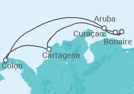Itinerario del Crucero Antillas y Caribe Sur - Pullmantur 
