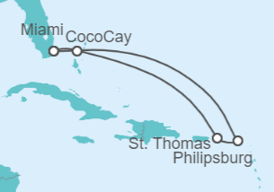 Itinerario del Crucero Vuelo + Hotel + Crucero en Icon of the Seas - Royal Caribbean