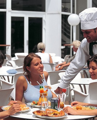 Comida en la terraza