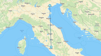 Roma y Venecia en avión