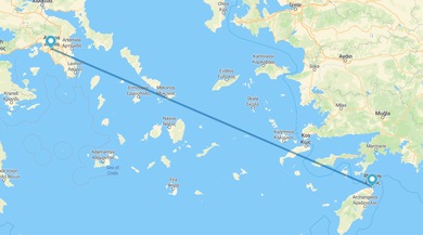 Atenas y Rodas en avión