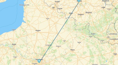 Bruselas y París en avión