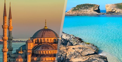 Estambul y Malta en avión