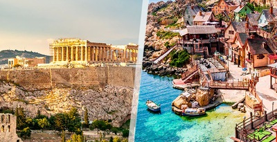 Atenas y isla de Malta con coche de alquiler