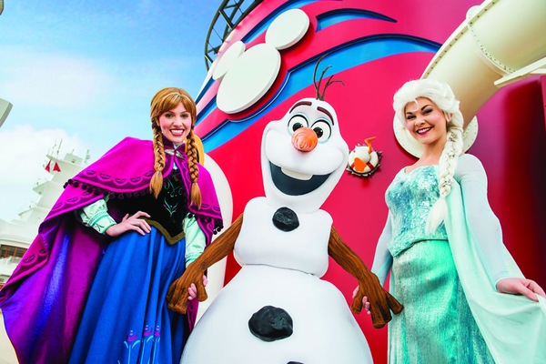 Elsa, Ana y Olaf de Frozen